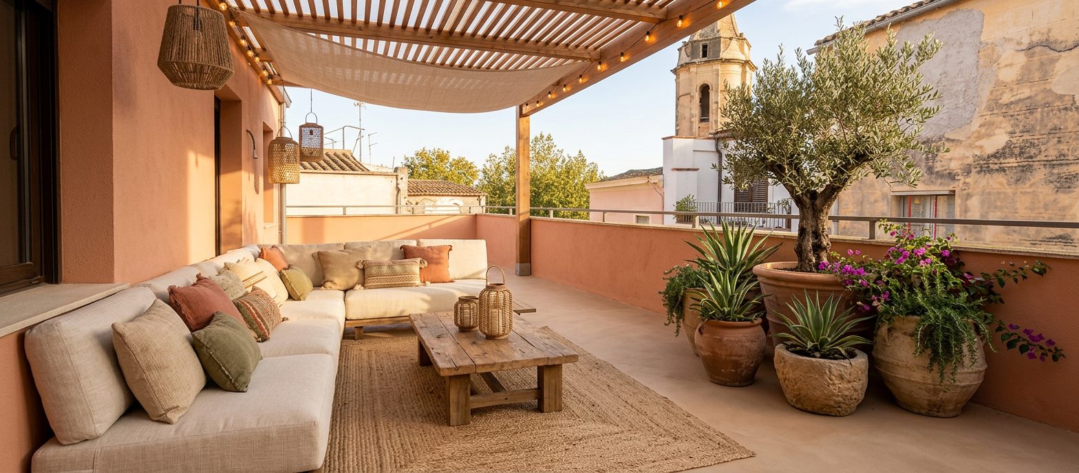 Reforma virtual de terraza: la estancia después
